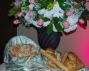 Bread table set up.