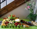 Fruit and Cheese Display with Dip and Stuffed Jalapenos