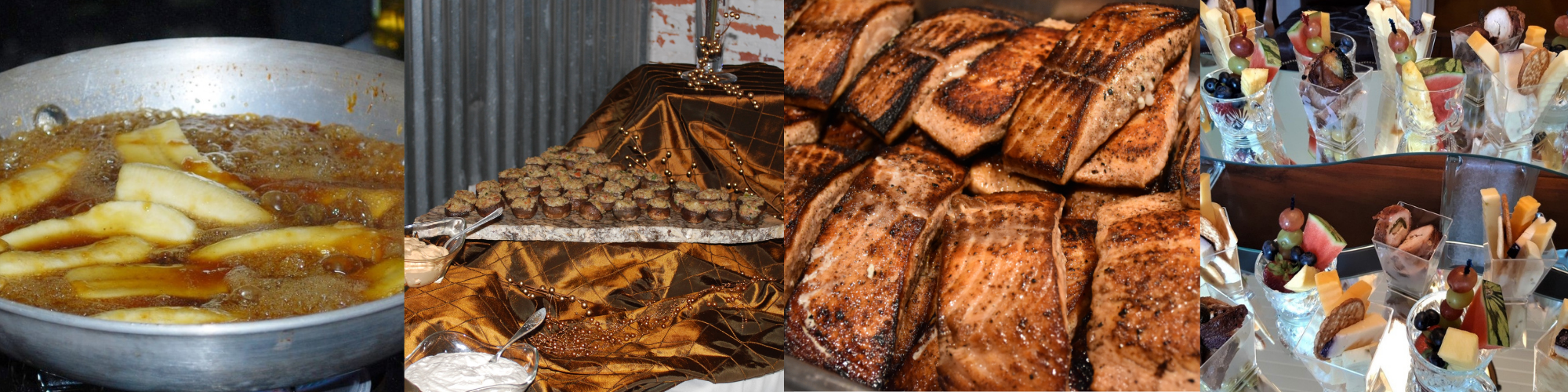 wedding catering food collage 