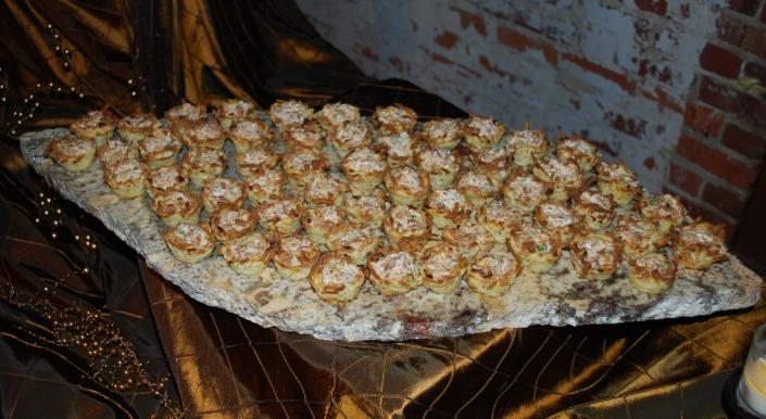 Tasty bite size potato nests with a variety of fillings