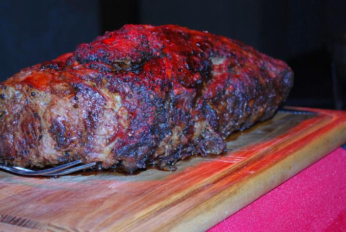 Ribeye cooked to perfection with outer crust charred and moist and juicy inside.  Served with creamy horseradish dill sauce.